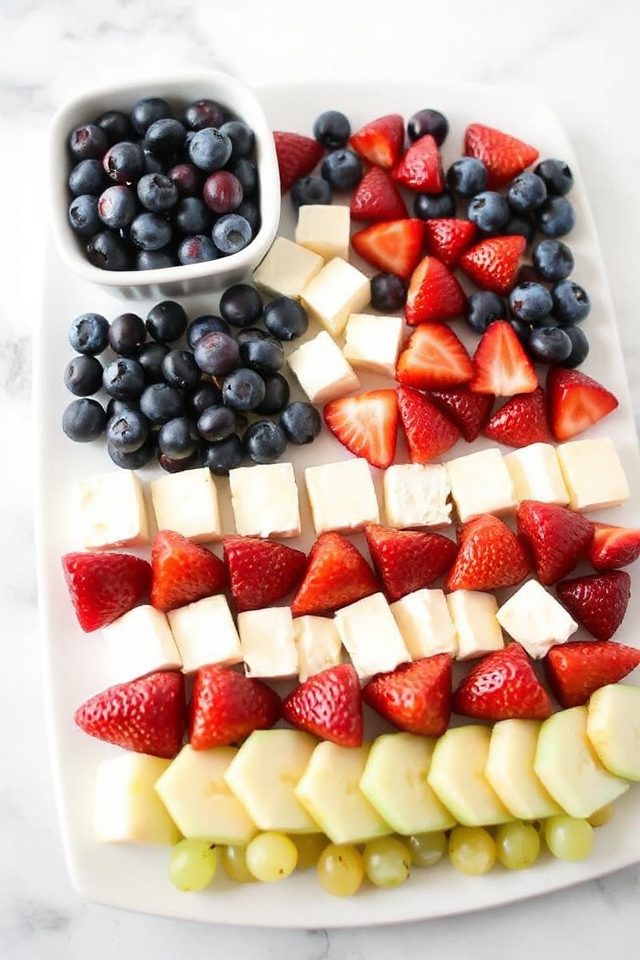 american flag fruit tray