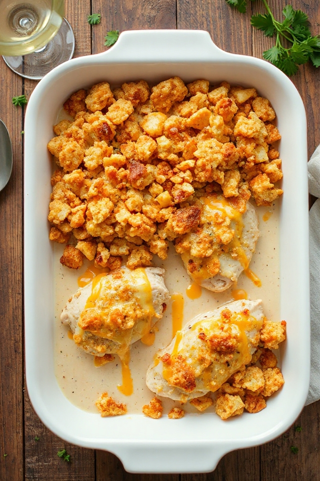 cheesy chicken casserole recipe