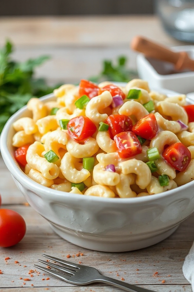 creamy tangy macaroni salad